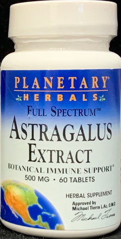 Planetary Astragalus Extract, Full Spectrum™ 500 mg  60 Tablets