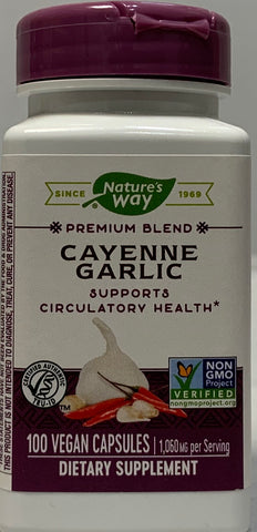 Nature's Way Cayenne Galic  100 Vegan Capsules